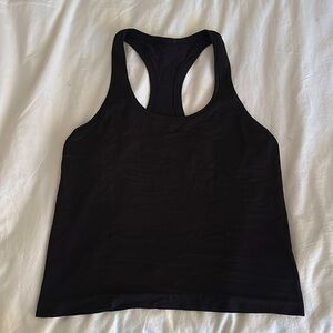 Black lululemon cropped tank top